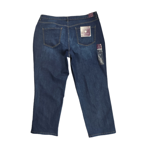 Gloria Vanderbilt Amanda Jean Plus Size 22W Short Petite Tapered Leg Stretch NWT - Picture 3 of 16